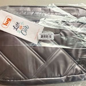 NWT Lug Carousel XL 2 Crossbody Bag purse METALLIC PEARL NEW